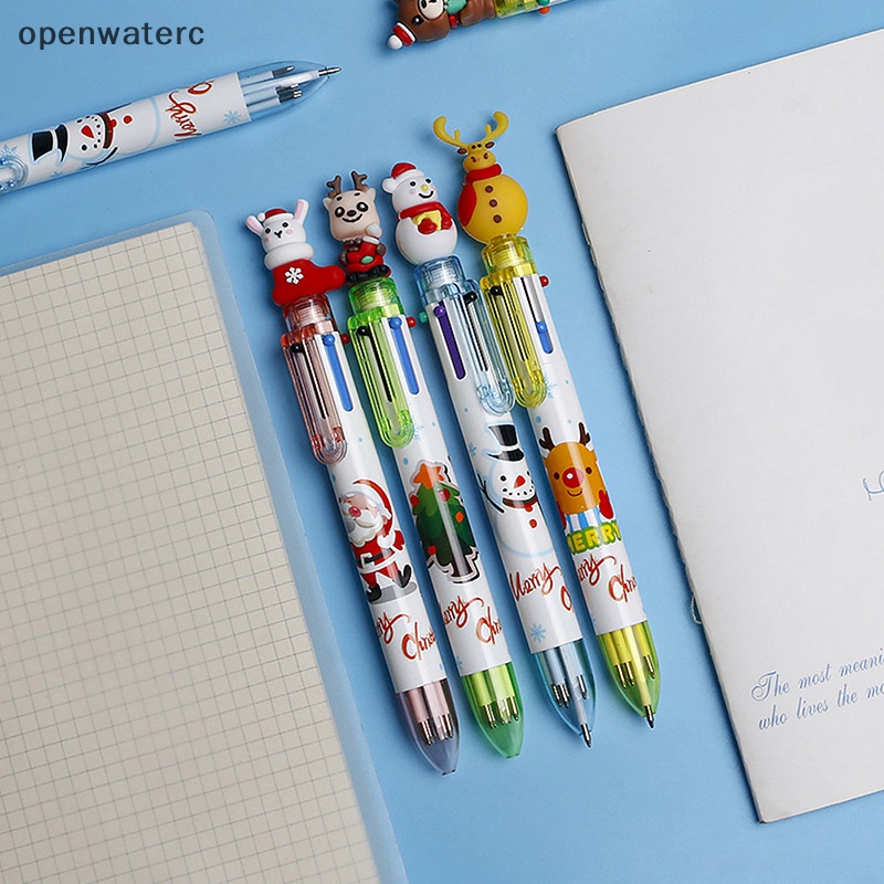 Bút Bi 6 Màu Họa Tiết Giáng Sinh Xinh Xắn