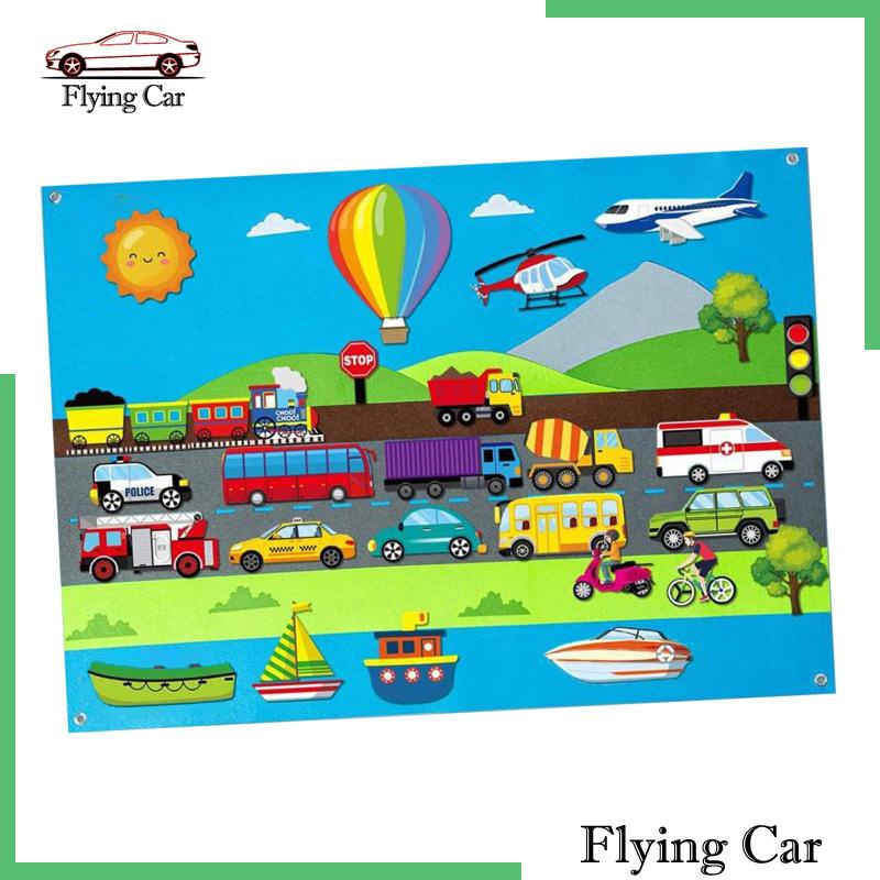 [Lzdjfmy2] Bảng Nỉ Busy Học Tập Cho Trẻ Mẫu Giáo Du Lịch