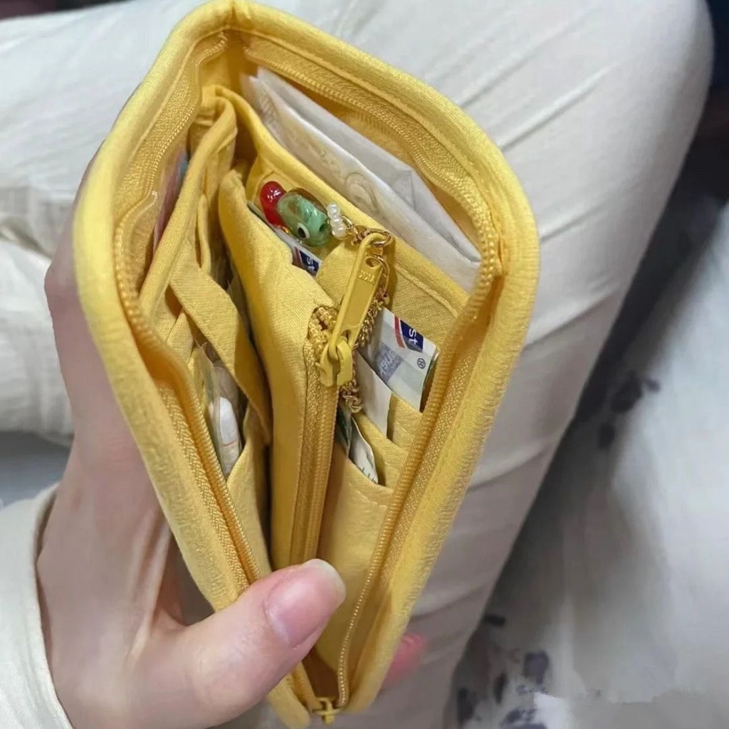 Túi Cotton Đựng Tiền Xu In Hình Mèo Hoạt Hình Dễ Thương