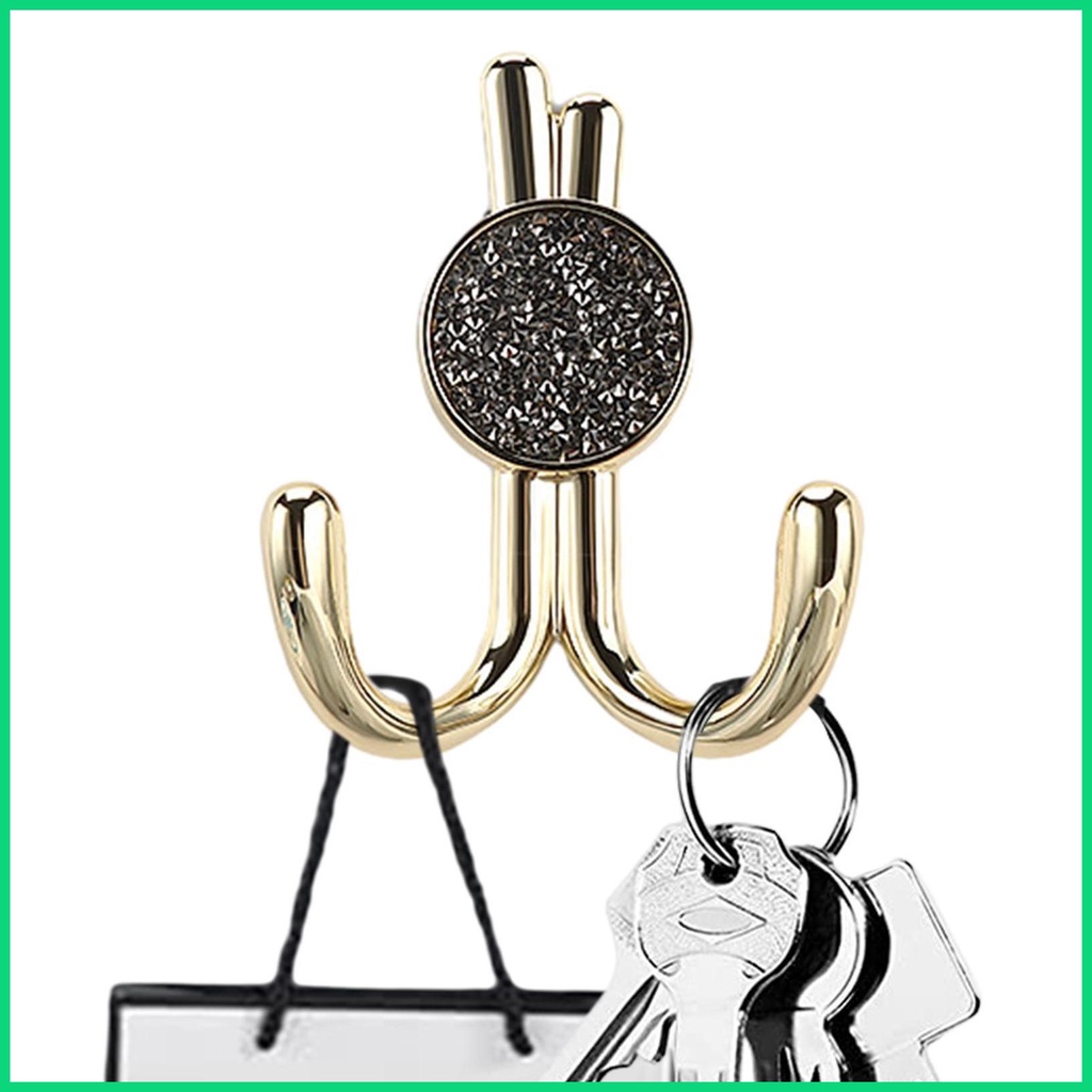 Móc Treo Đồ Gắn Tường Bằng Kim Loại Hình Thỏ Dễ Thương Kèm 2 Ốc Vít Tiện Dụng