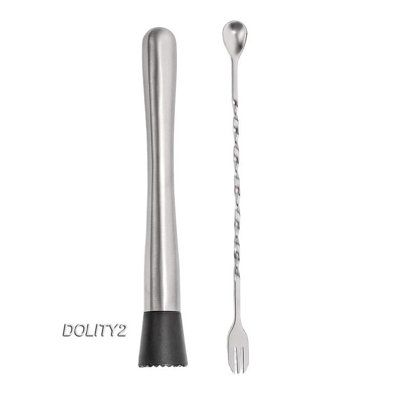 [Dolity2] 2 Muỗng Khuấy Cocktail Dài Cho Cocktail Trái Cây