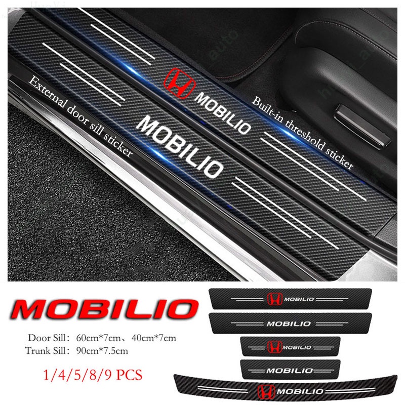 Miếng Dán Cửa Xe Hơi Honda Mobilio G1 GB1 2 G2 DD4 DD5 Bằng Sợi Carbon Chống Trầy Xước