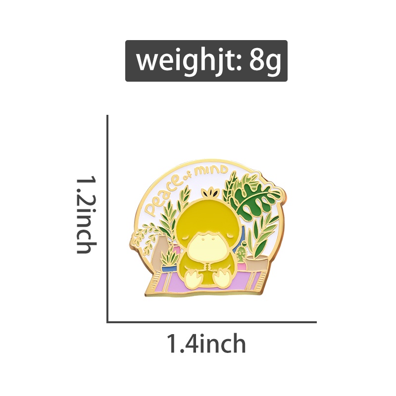 Ghim Cài Áo Hình Nhánh Olive / Con Vịt / Chữ Peace of Mind Cho Bạn Bè