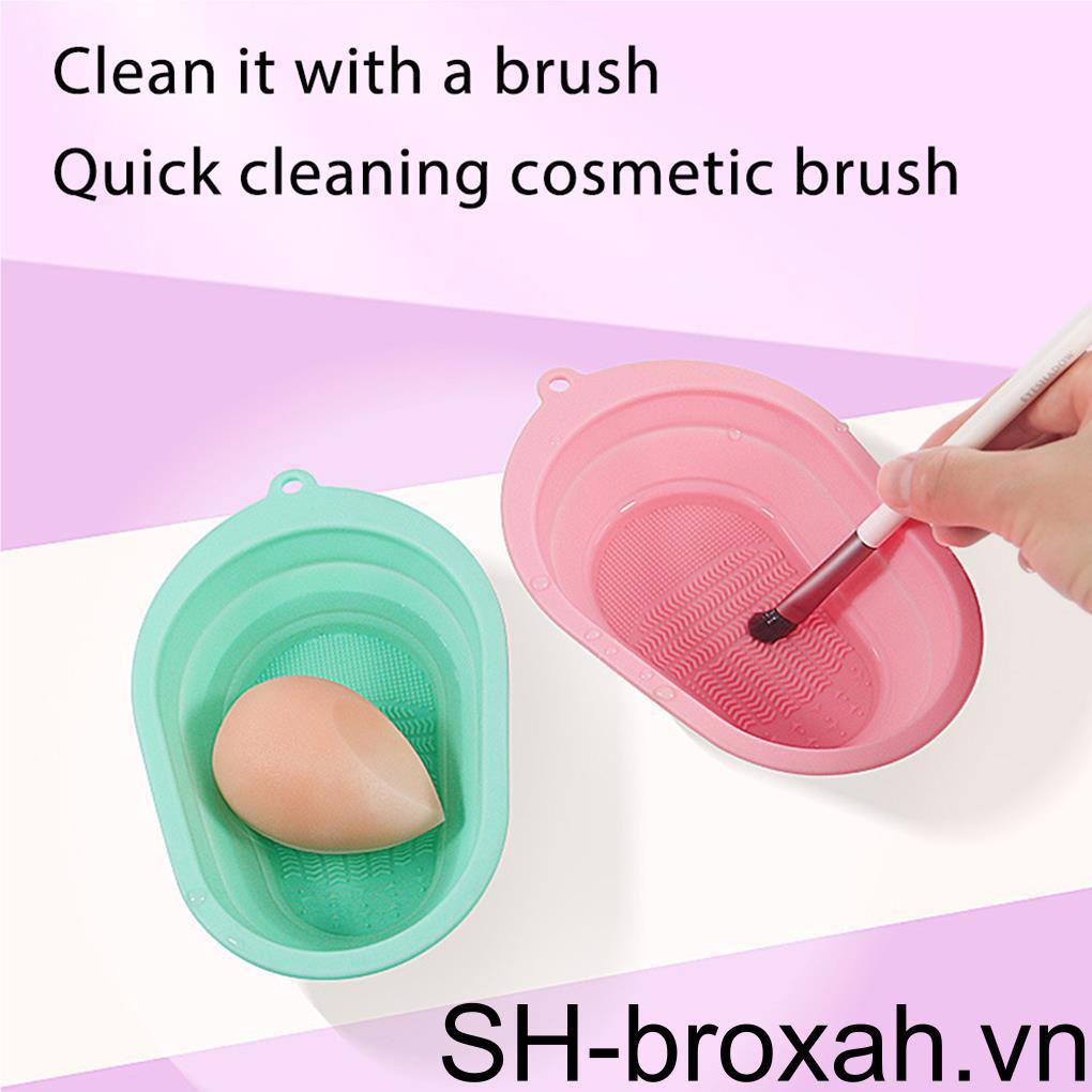 Miếng Silicone Vệ Sinh Cọ Trang Điểm Gấp Gọn Tiện Lợi