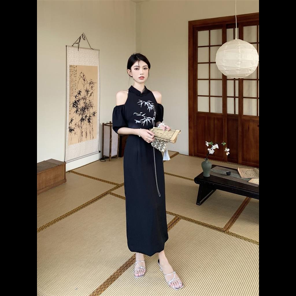 Đầm Tay Ngắn Phong Cách Trung Hoa Thiết Kế Mới Cho Nữ