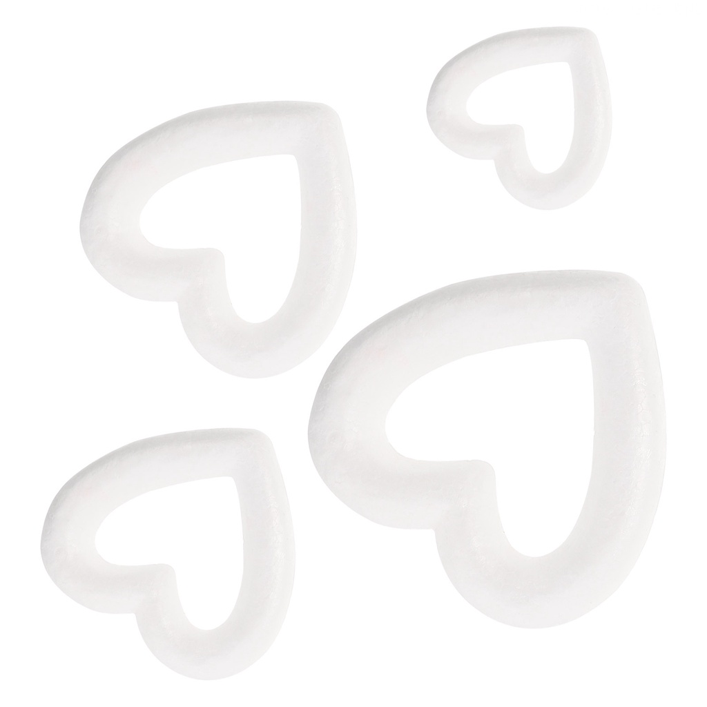 Set 4 Trái Tim Xốp Polystyrene Trang Trí Vòng Bắt Giấc Mơ
