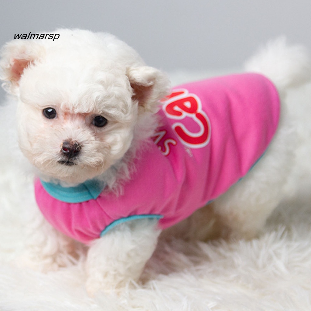 WWA Áo thun thể thao sát nách thoáng khí phong cách mùa hè dễ thương cho thú cưng