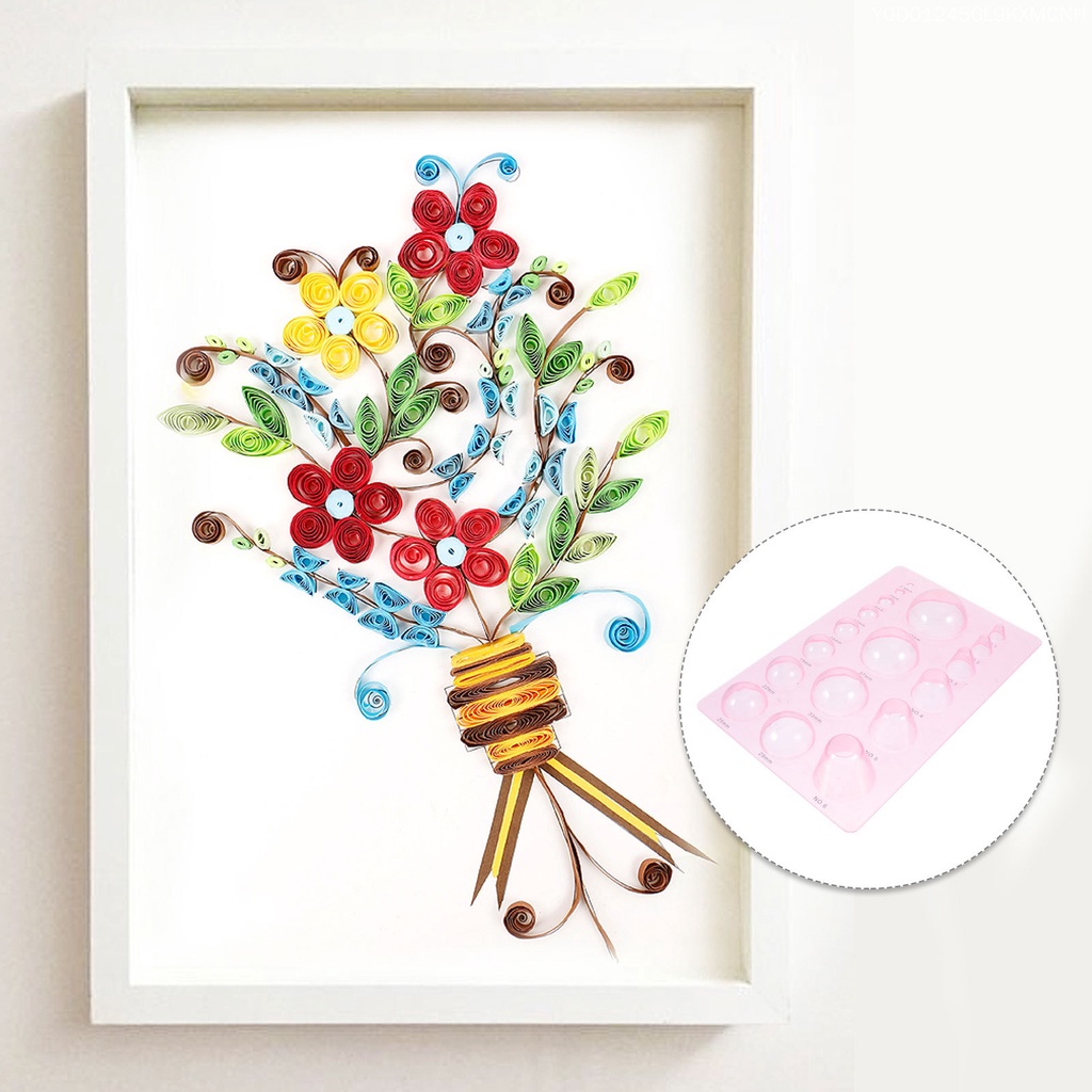 Set 2 Khuôn Nhựa Làm Giấy Quilling Mini