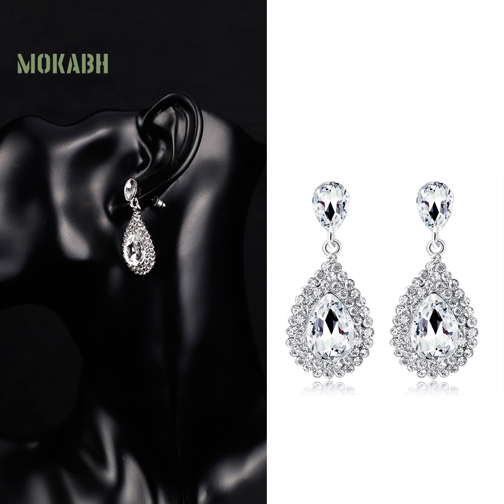 Bông Tai HìNh GiọT NướC ĐíNh Đá Sang TrọNg