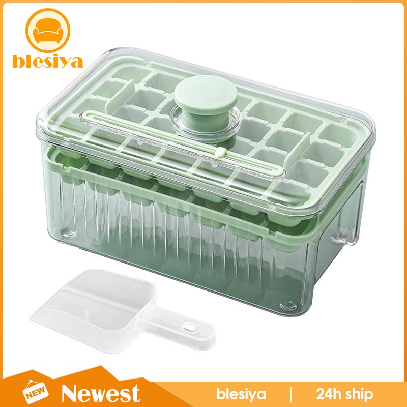 Khay Làm Đá Viên Dạng Nhấn Tiết Kiệm Không Gian Có Thể Tái Sử Dụng