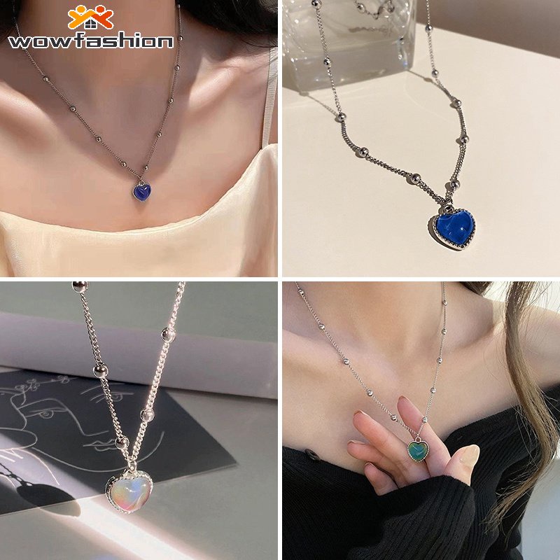 Vòng cổ Mặt Hình Trái Tim Sáng Tạo Thời Trang Mùa Hè Cho Nữ