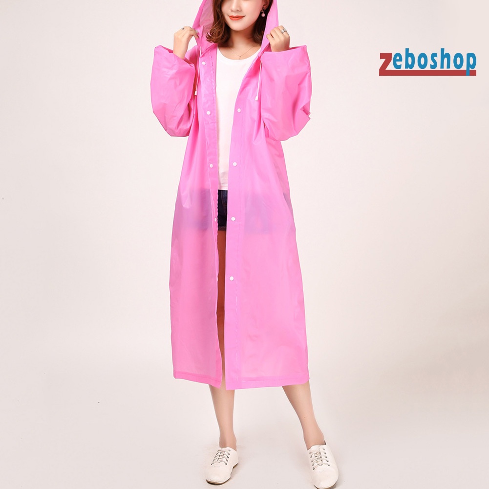 Áo Mưa Dáng Dài Có Mũ Trùm Chống Thấm Nước Có Thể Tái Sử Dụng Tiện Lợi