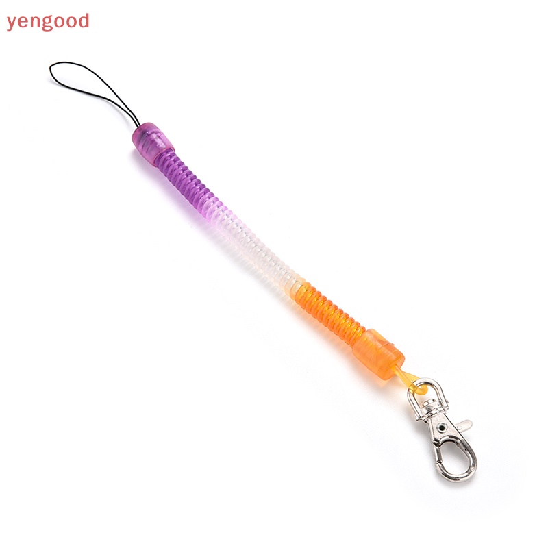 1 Vòng Xoắn Ốc Nhựa Chịu Lực - 1 Cái-Reychain-Keychain-Keychain-Keychain-Keyring - Co Giãn Có Thể Thu Vào