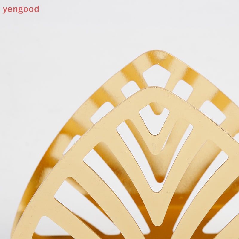 (YGD) Giá Đỡ Khăn Ăn Bằng Thép Không Gỉ Hình Vuông Mạ Vàng Sáng Tạo