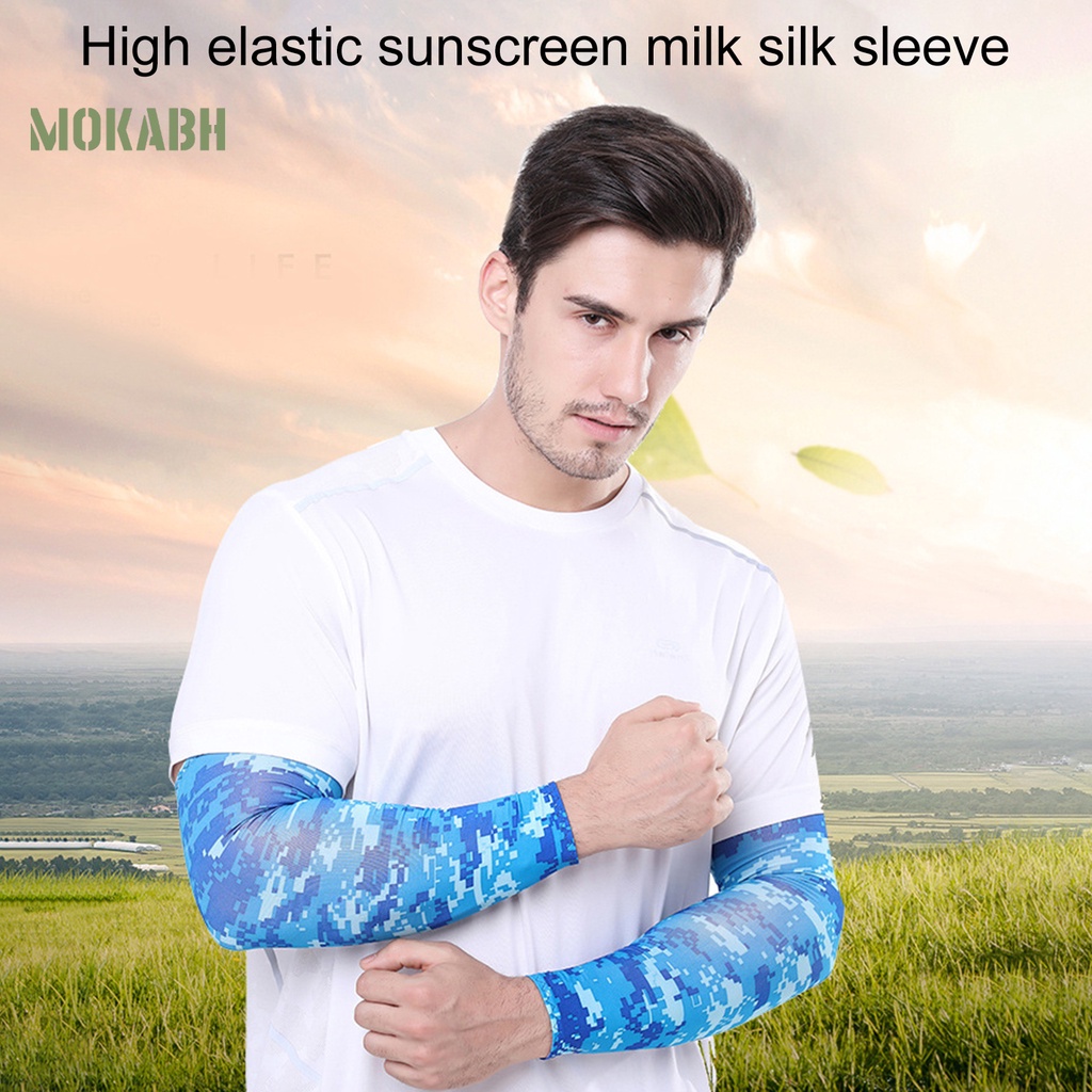 2 Găng Cánh Tay Co Dãn Chống Tia UV Khi Đạp Xe / Câu Cá