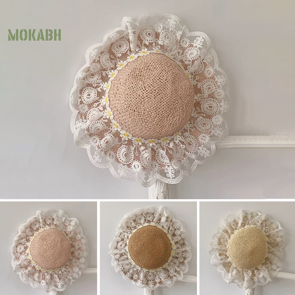 Nón Cối Rộng Vành Thoáng Khí Kèm Dây Đeo Co Giãn Chống Tia UV Thời Trang Mùa Hè Cho Bé Gái