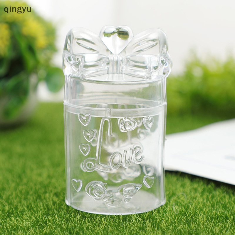 Qingyu Hộp Nhựa Trong Suốt Hình Vuông Đựng Trang Sức Kẹo Ngọt