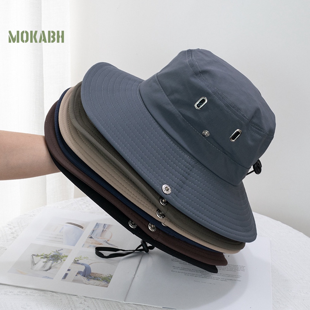 Mũ Rộng Vành Chống Nắng Chống Tia UV Thoáng Khí Màu Sắc Đơn Giản Dành Cho Nam Và Nữ