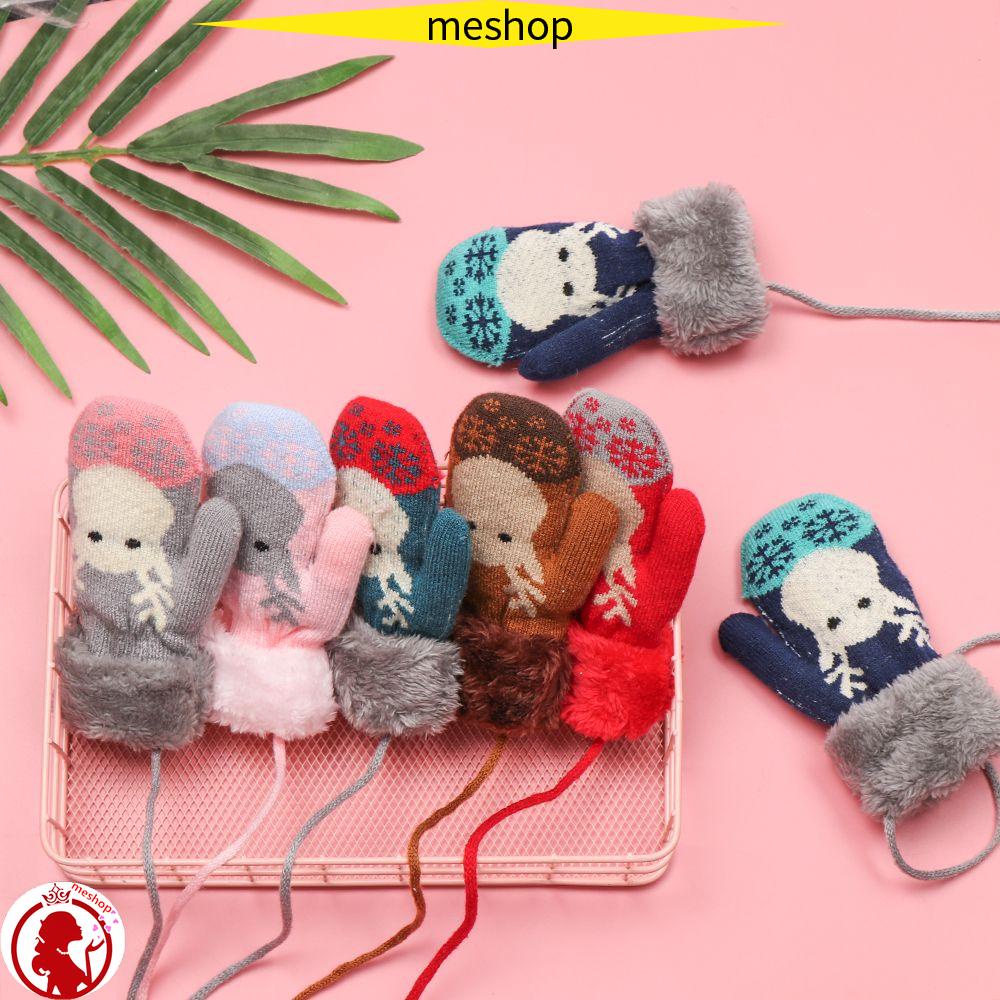 Găng Tay Nhung Họa Tiết Hoạt Hình Dễ Thương Cho Bé 0-3 Tuổi