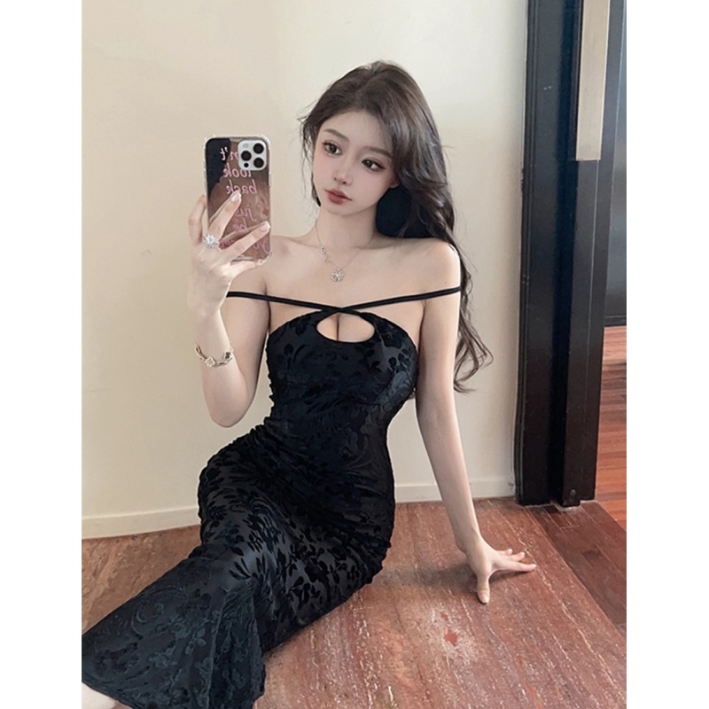 Đầm Dài Sát Nách Ôm Dáng Thời Trang Quyến Rũ Cho Nữ