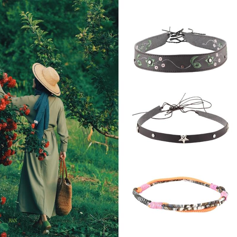 Dây Đeo Mũ Cao Bồi Bằng Rơm Phong Cách Phương Tây