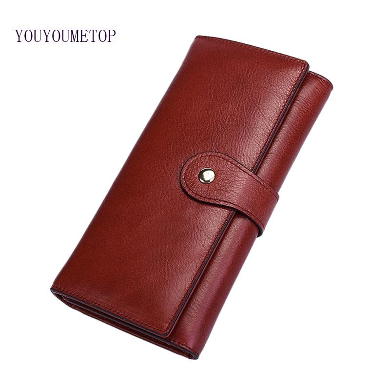 Youyo Ví Da Cầm Tay Dáng Dài Có Ngăn Đựng Thẻ ID Thời Trang Cho Nữ