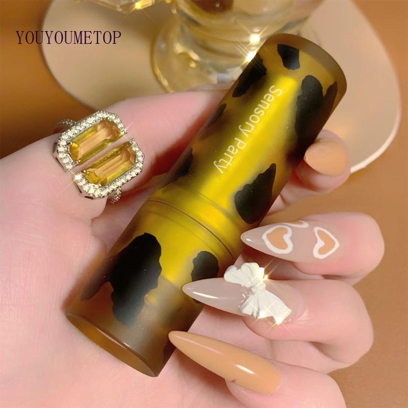 Son Môi YOUYO Chất Nhung Lì Chống Dính Chống Thấm Nước Lâu Trôi Thiết Kế Vỏ Họa Tiết Da Báo Cho