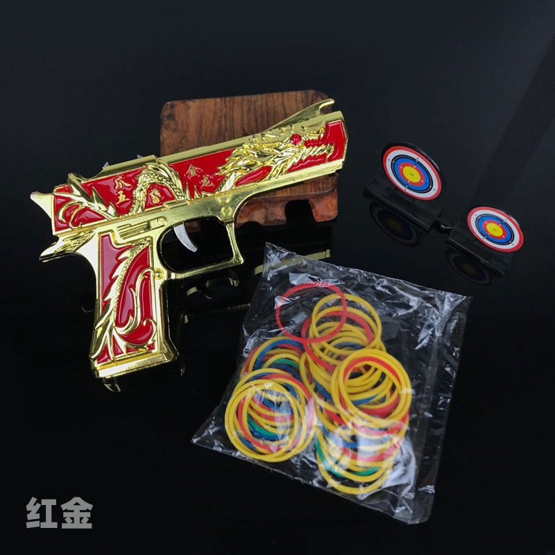 Đồ chơi bắn dây chun nịt loại to 12cm móc chìa khoá dạng đồ chơi cho trẻ em tặng kèm bia và dây chun