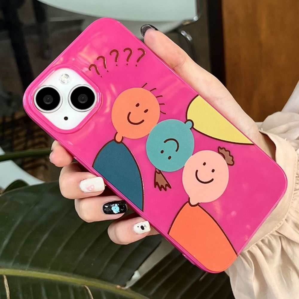 Ốp Điện Thoại TPU Mềm Siêu Mỏng Họa Tiết Mặt Cười Màu Sắc Vui Nhộn Cho IPhone 11 14 13 12 Pro Max XS XR 7 8 Plus