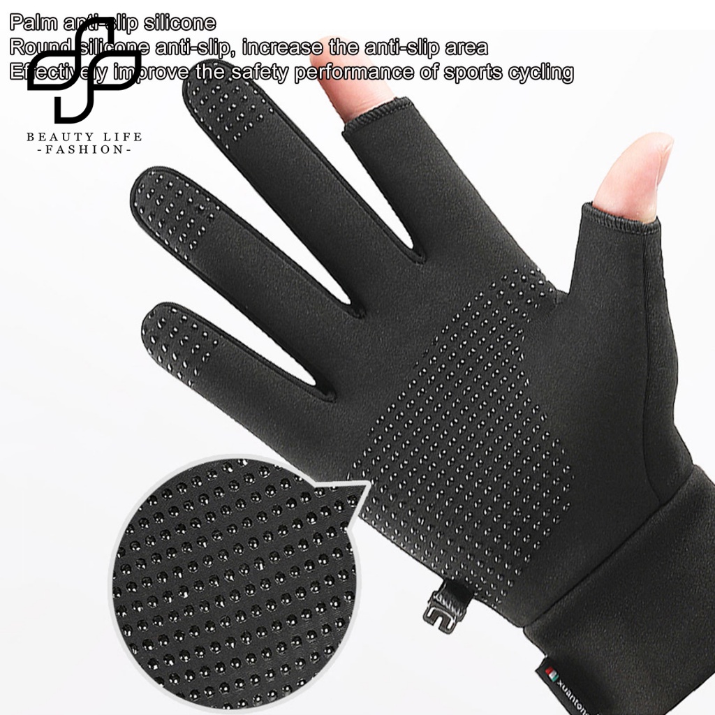 1 Đôi Găng Tay Lái Xe Dày Dặn Chống Gió Giữ Ấm Mùa Đông