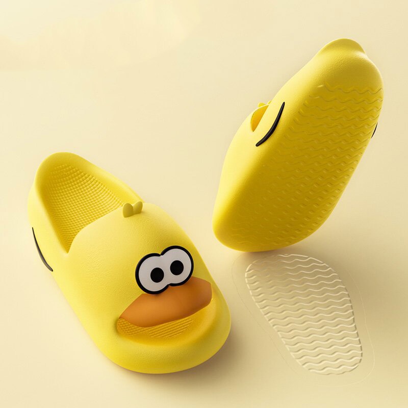 Dép Đi Trong Nhà Mềm Mại Thoải Mái Chống Trượt Hình Chú Vịt Vàng Đáng Yêu Cho Bé