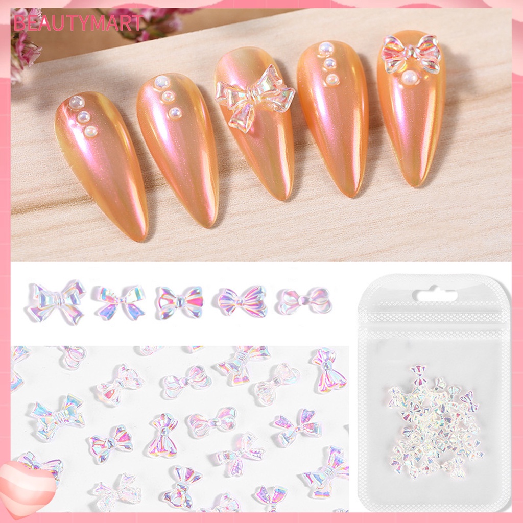 Set 30 Phụ Kiện Nơ Đính Trang Trí Móng Tay Nghệ Thuật Cho Nữ