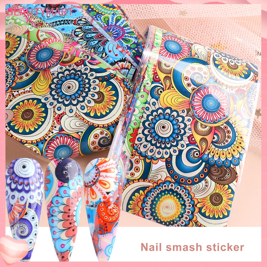 Bộ 10 Miếng Dán Móng Tay DIY Họa Tiết Tinh Tế Sáng Tạo