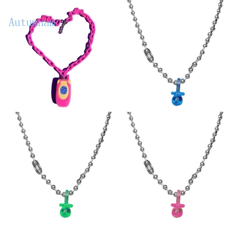 Vòng cổ Chuỗi Hạt Nhựa Đính Núm Vú Giả Cho Bé Gái Dự Tiệc Tắm