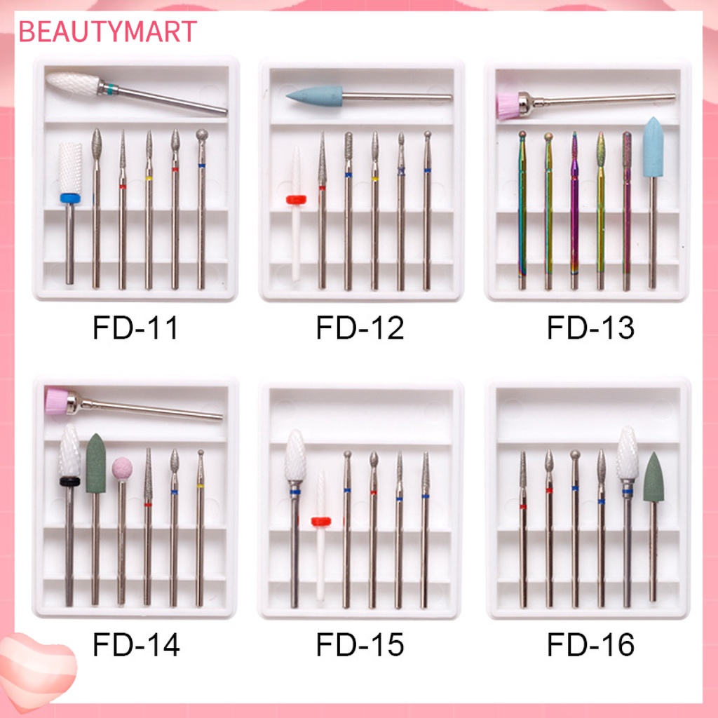 1 Bộ Đầu Mài Móng Tay Bằng Thép Vonfram Chuyên Nghiệp