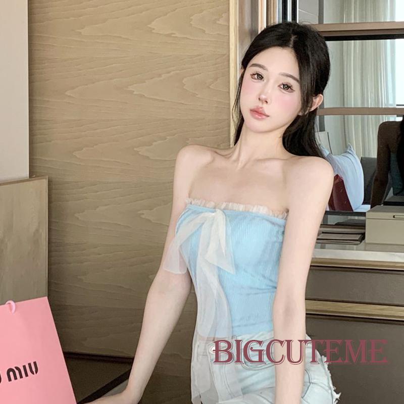 Áo Hai Dây Vải Tuyn Hở Lưng Thời Trang Mùa Hè Cho Nữ