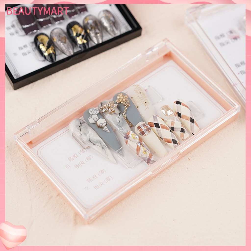 Hộp Nhựa Trong Suốt Đựng Móng Tay Giả Tiết Kiệm Không Gian Chống Bụi