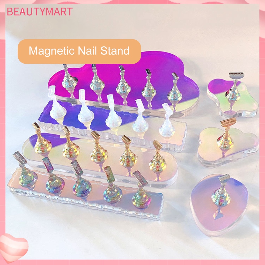 1 Bộ Giá Đỡ Trưng Bày Móng Tay Giả Lấp Lánh Có Thể Tháo Rời