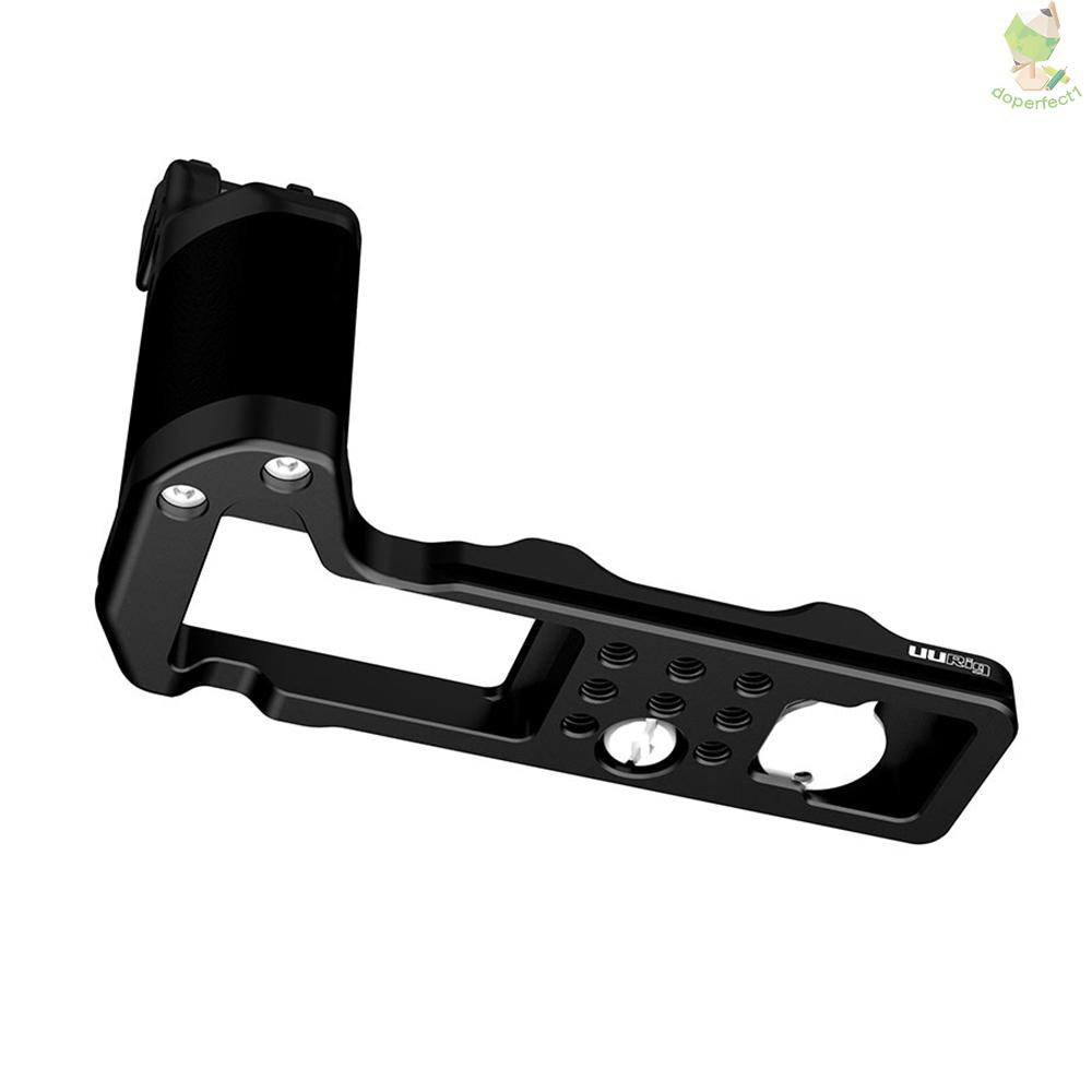 UURig R033 Metal L Bracket Leather Hand Grip with Arca Swiss Type Quick Release Plate Design Cold Shoe Mount and 1/4 Inc   Came-6.5