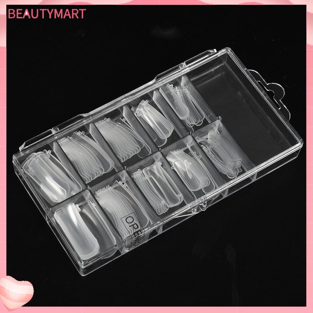 Bộ 100 Khuôn Nối Móng Tay Trong Suốt Tái Sử Dụng Linh Hoạt