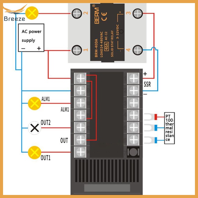 Rơ Le Điều Khiển Nhiệt Độ Kỹ Thuật Số FK02-MV * AN 180-240VAC 0-400 Độ CHB402 SSR