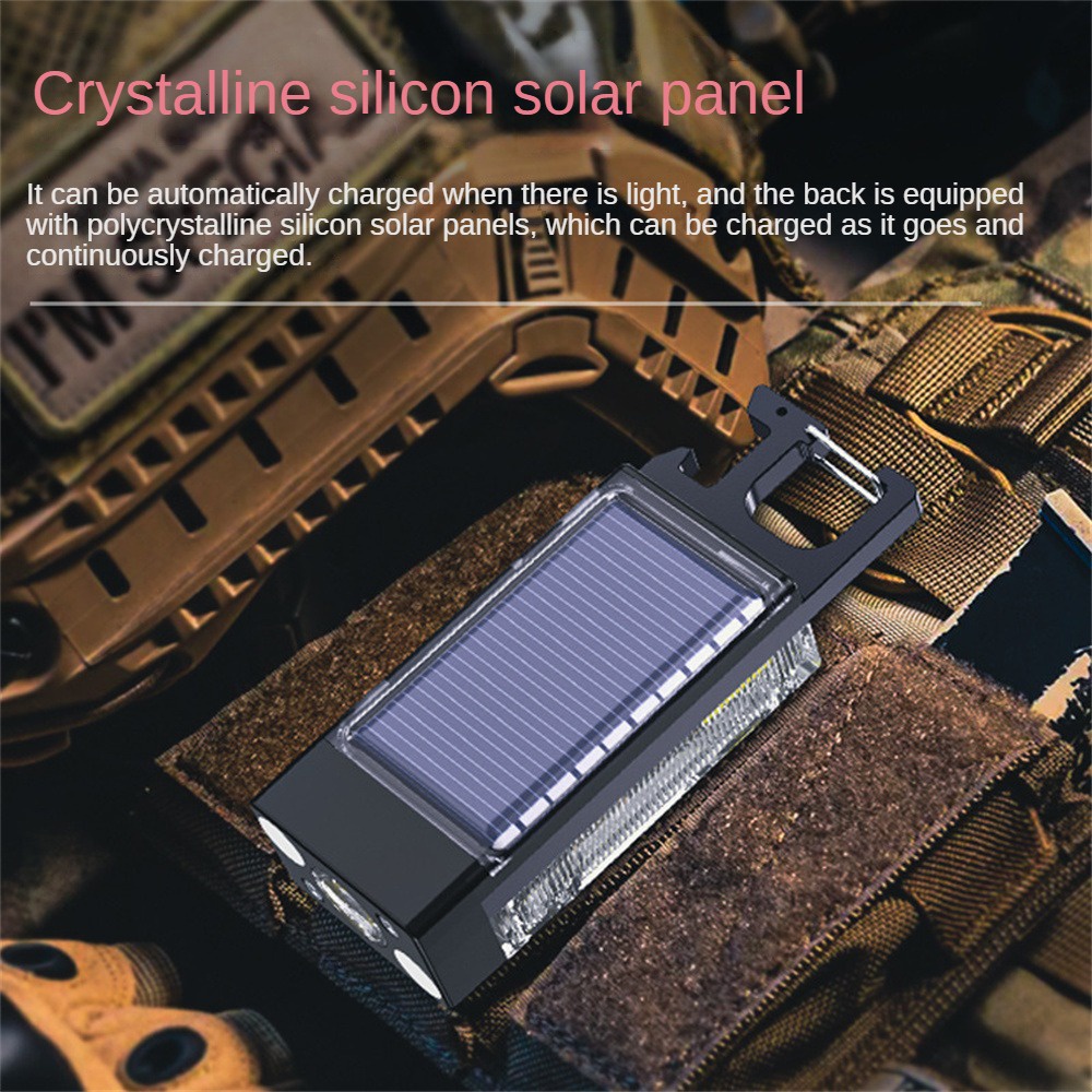 Đèn móc khóa di động đèn pin cắm trại ngoài trời đèn pin gia đình loại C sạc nhanh [doom】