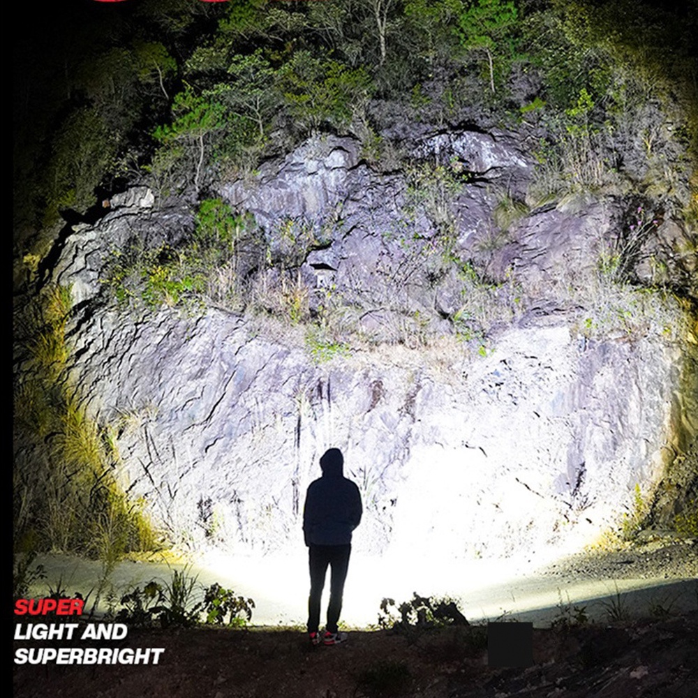 Đèn móc khóa di động đèn pin cắm trại ngoài trời đèn pin gia đình loại C sạc nhanh [doom】