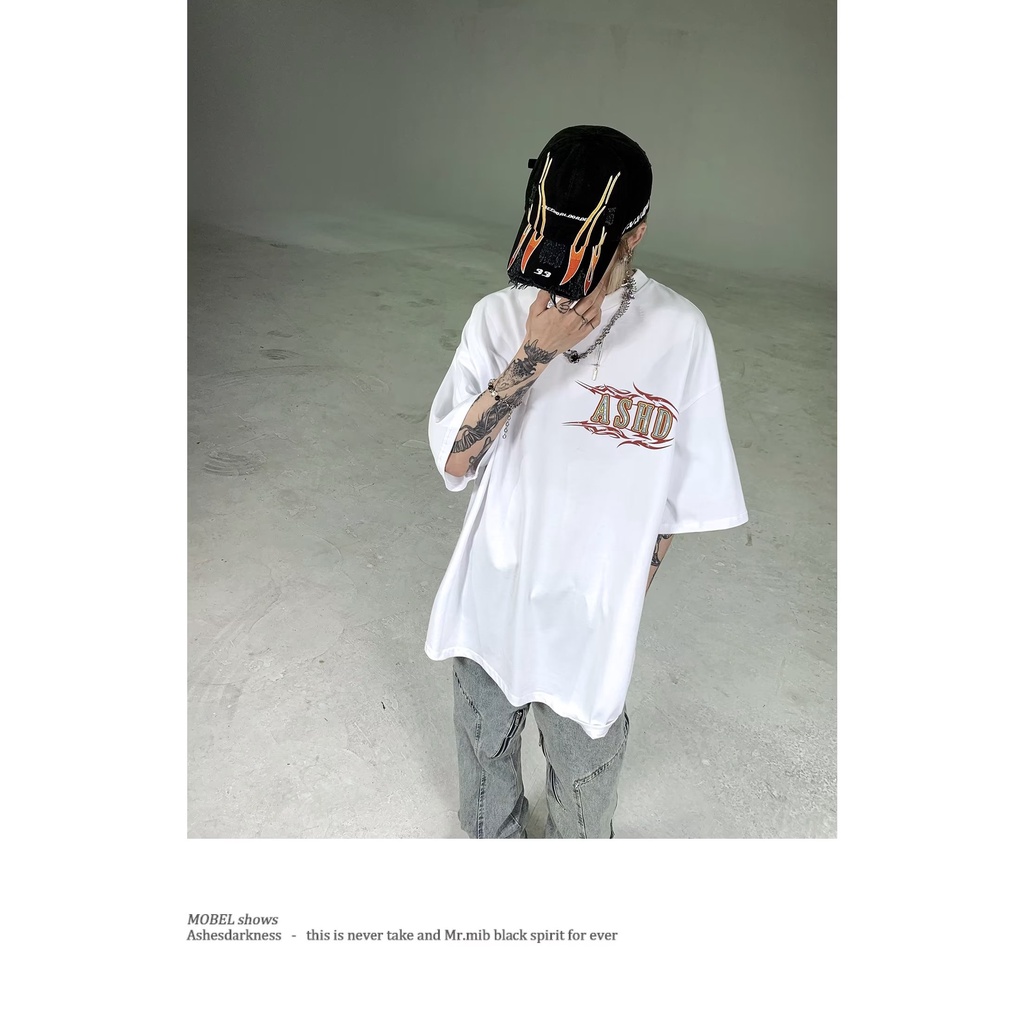 Áo Thun Tay Ngắn Cổ Tròn Dáng Rộng In Chữ Thời Trang Mùa Hè Dành Cho Cặp Đôi