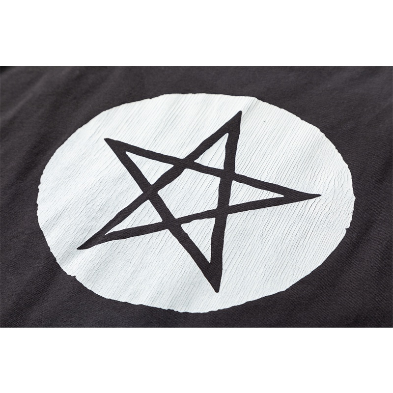 Áo Thun Tay Ngắn Cổ Tròn In Hình Ma Độc Đáo Phong Cách Vintage