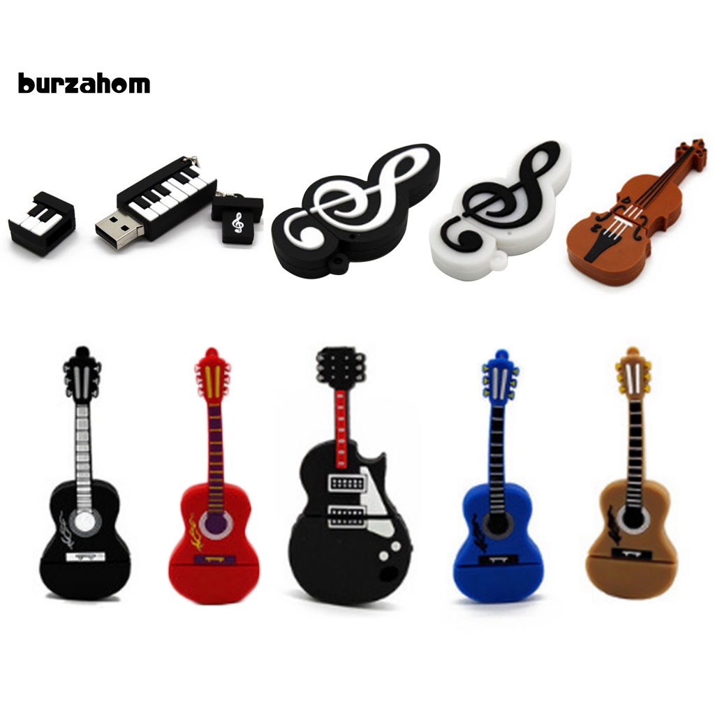 Usb 2.0 4 / 8 / 16 / 32GB Tốc Độ Cao Hình Đàn Guitar / Violin Hoạt Hình