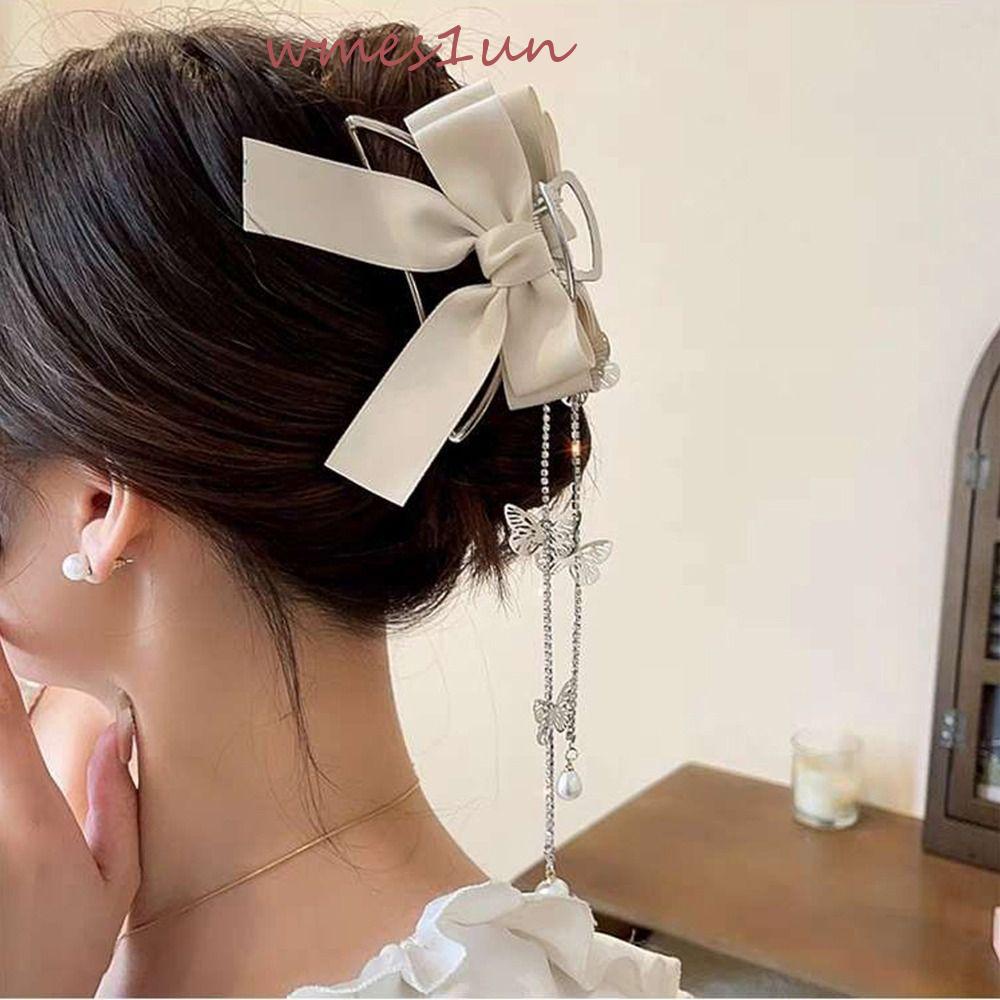 Kẹp Tóc Cá Mập Dáng Dài Phối Tua Rua Phong Cách Hàn Quốc Ngọt Ngào WMES15H