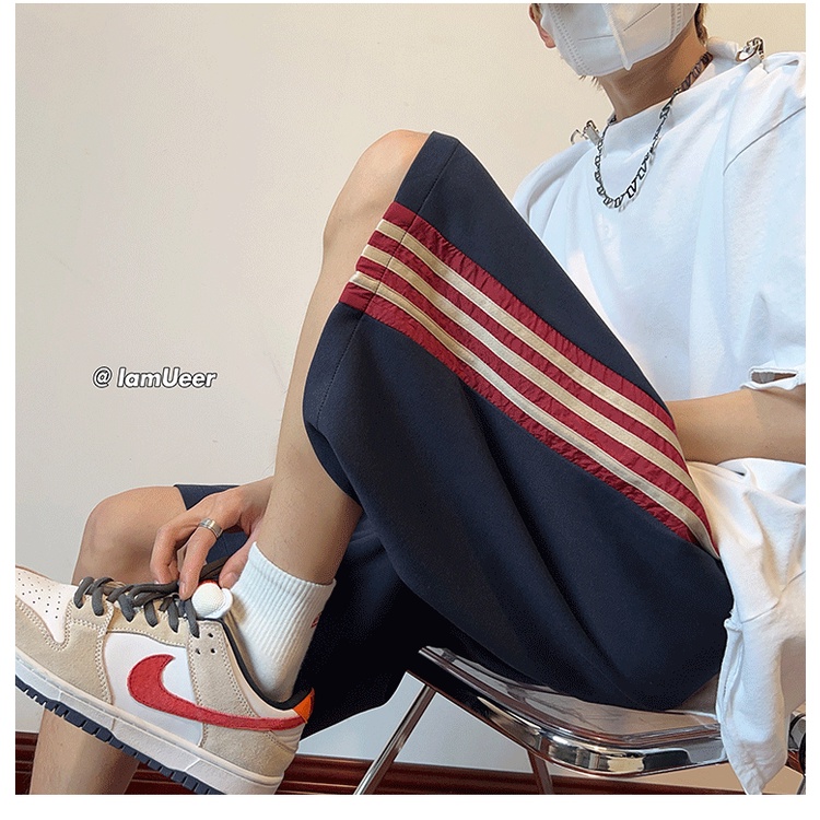 Quần Short Thể Thao Ống Rộng Họa Tiết Kẻ Sọc Thời Trang Đường Phố Mỹ Hàng Mới 2023 Dành Cho Bạn Nữ