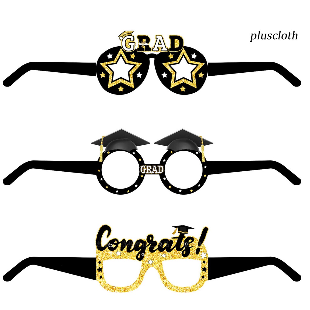 Bộ 6 Mắt Kính Màu Sắc Tương Phản Gọn Nhẹ Dùng Trang Trí Tiệc Tốt Nghiệp / Trường Học