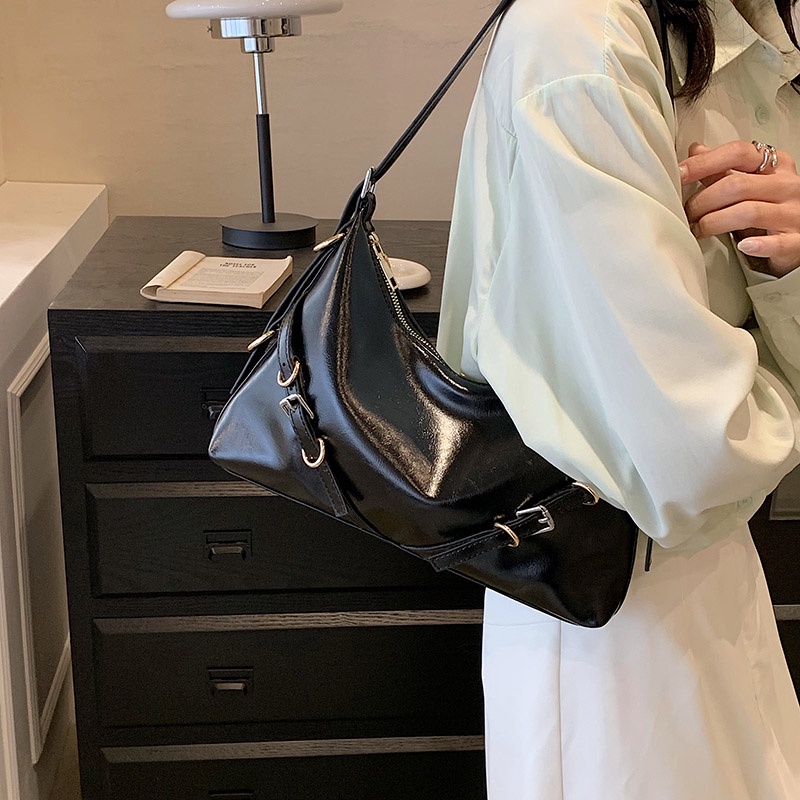 Ielgy Túi Xách tote Sức Chứa Lớn Màu Trơn Thiết Kế Đơn Giản Thời Trang Cao Cấp Phong Cách niche Cho Nữ